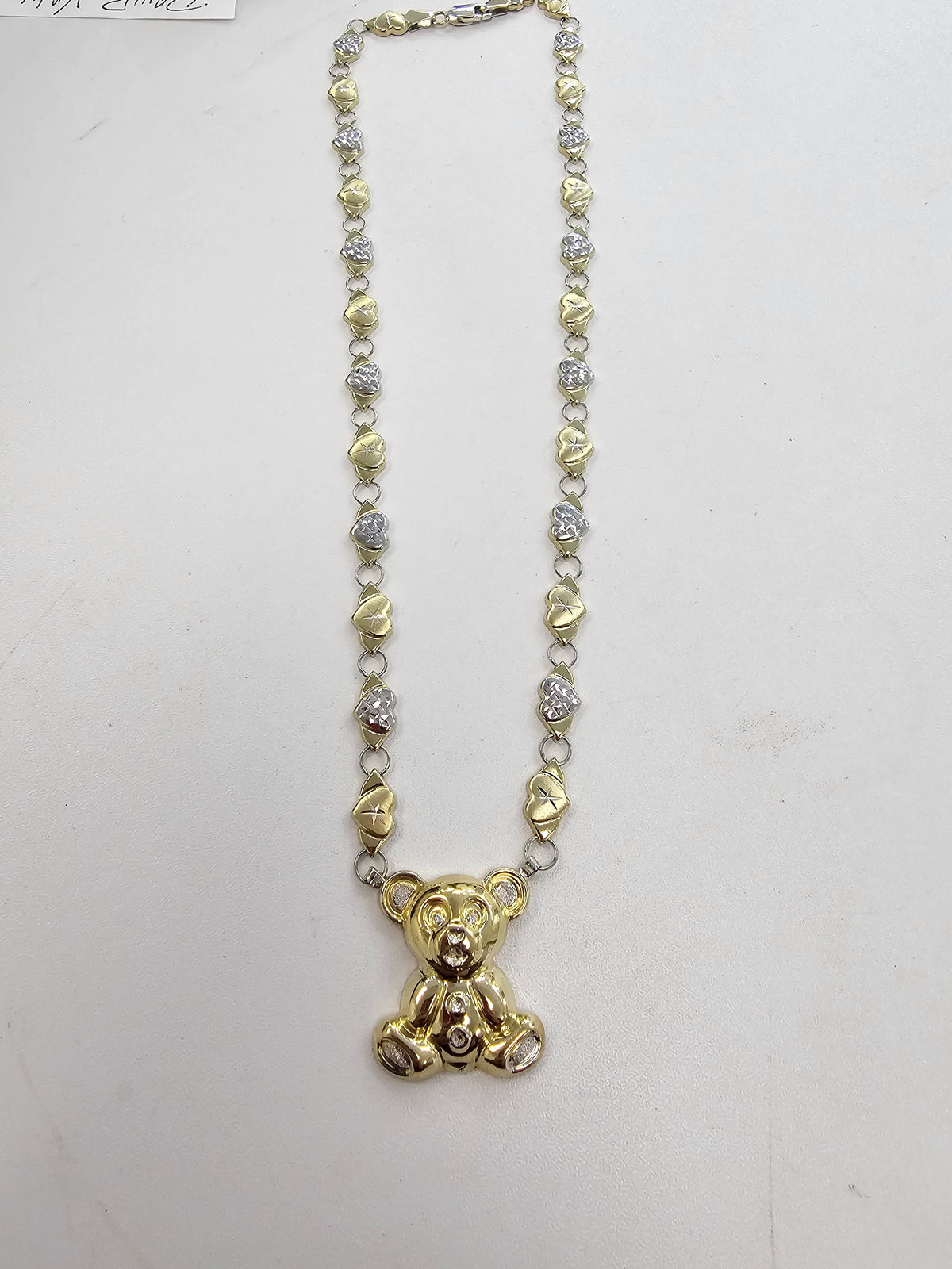 90/10 Teddy Bear Heart Necklace