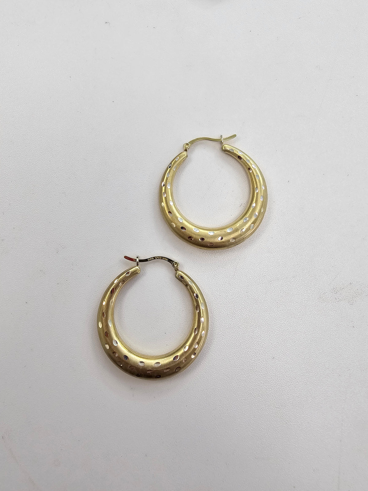 90/10 Patterned Hoop Earrings