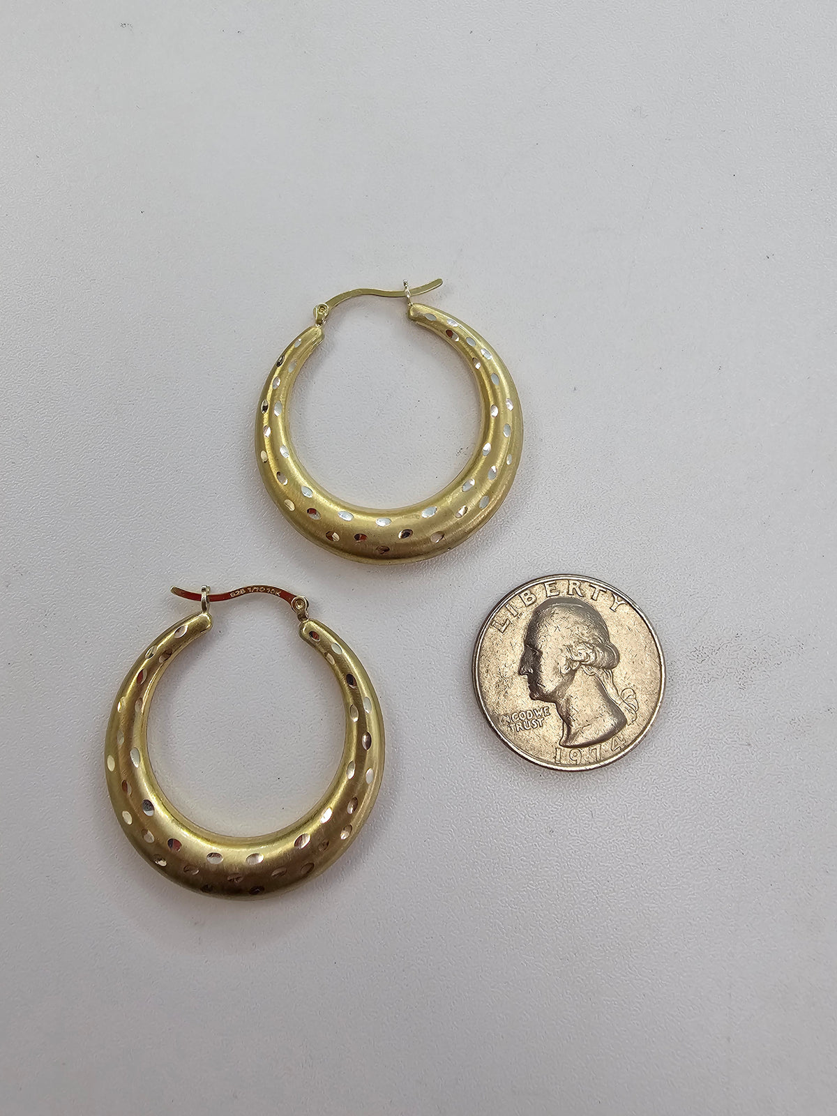 90/10 Patterned Hoop Earrings