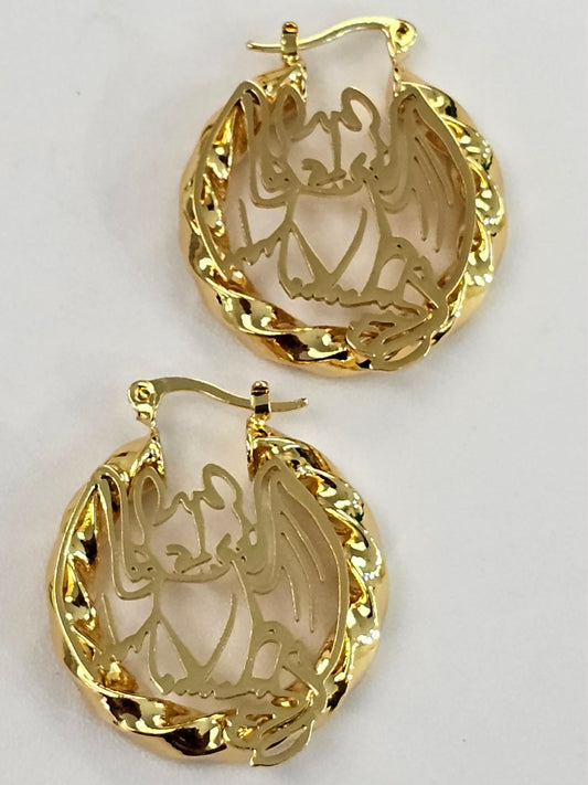 Large Dragon Hoop Earrings