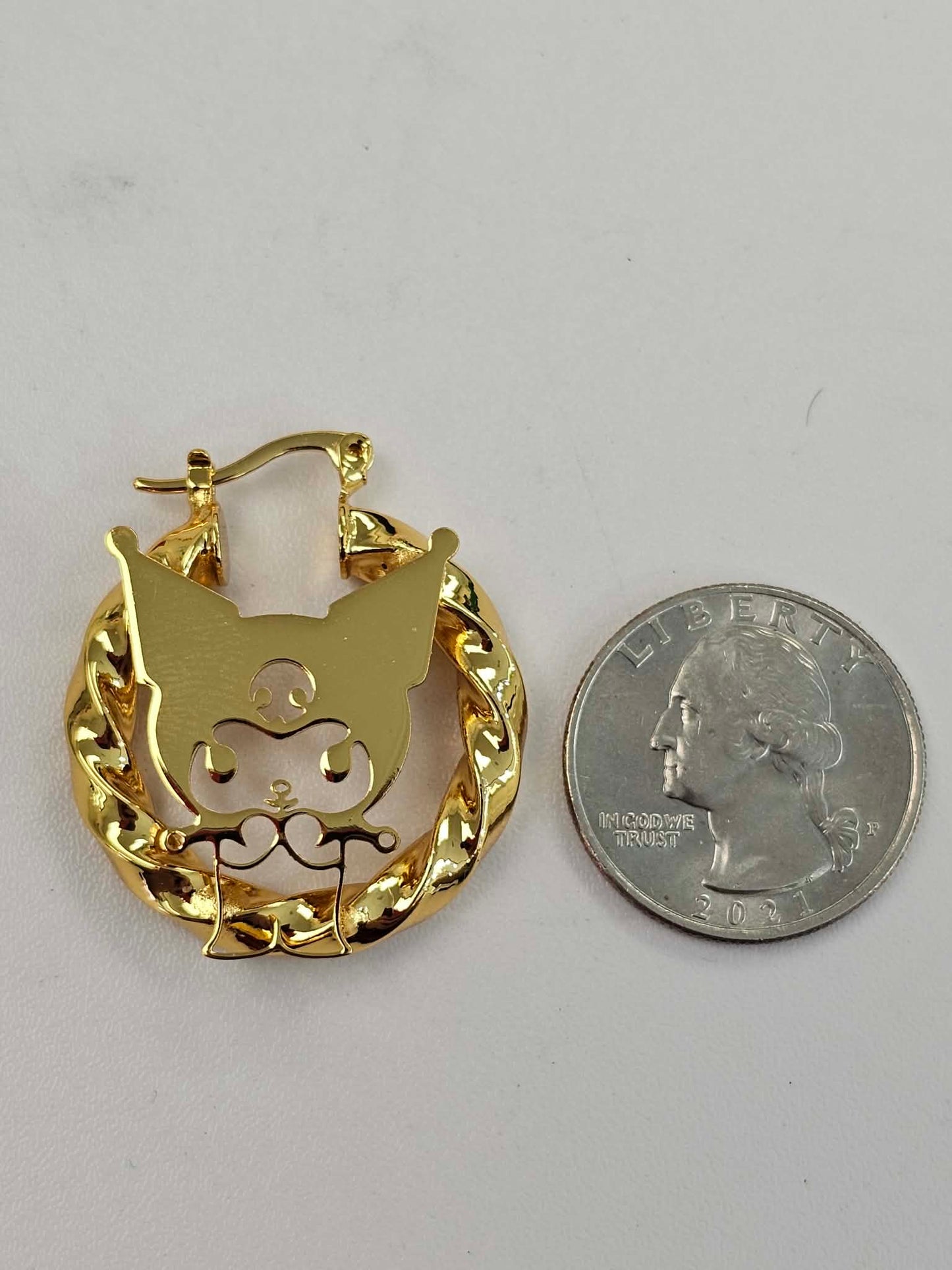 Small Kitty Hoop Earrings