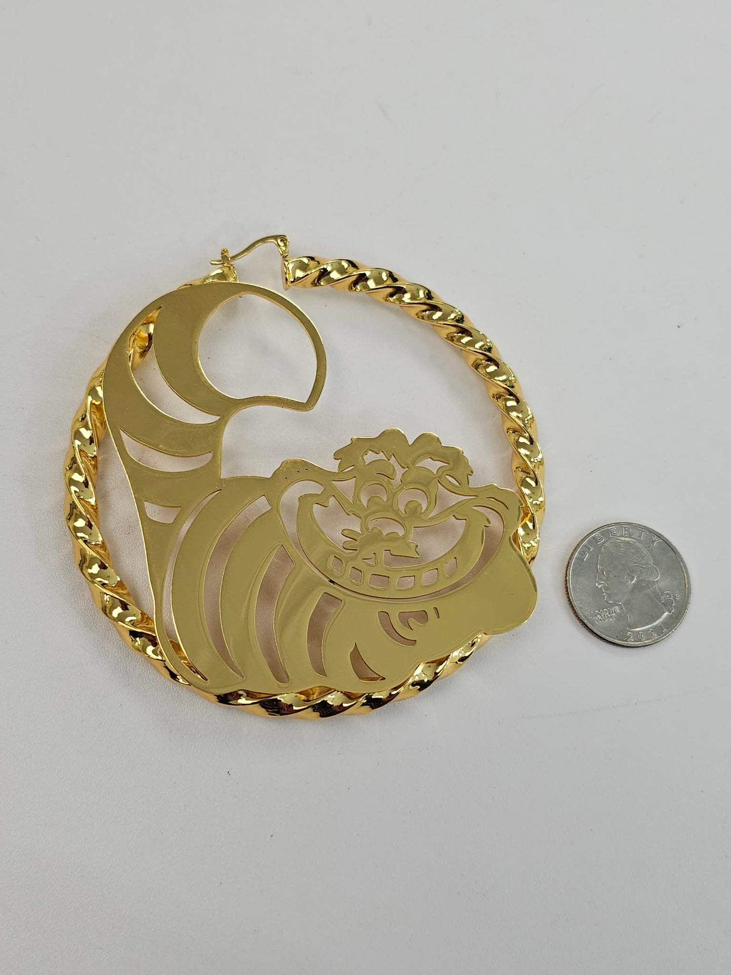 Extra Large Cat Hoop Earrings