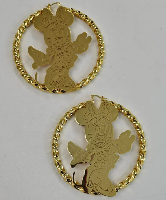 Extra Large Mouse Hoop Earrings