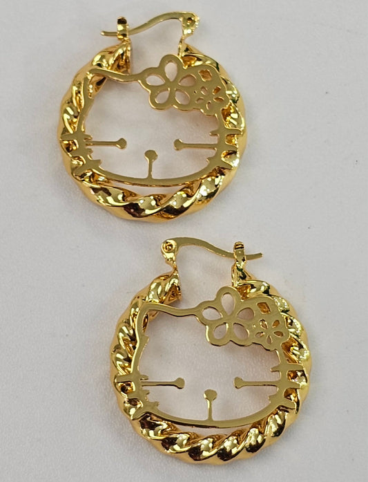 Small Kitty Hoop Earrings