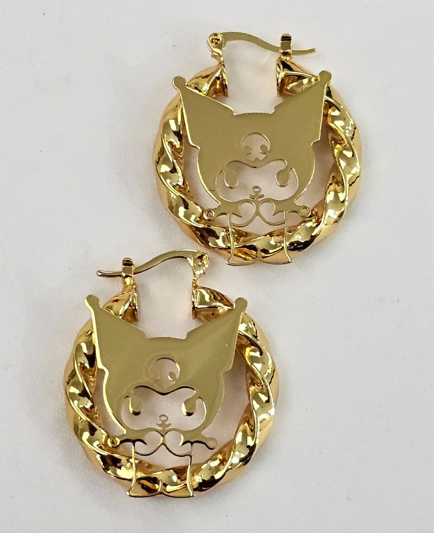 Small Kitty Hoop Earrings