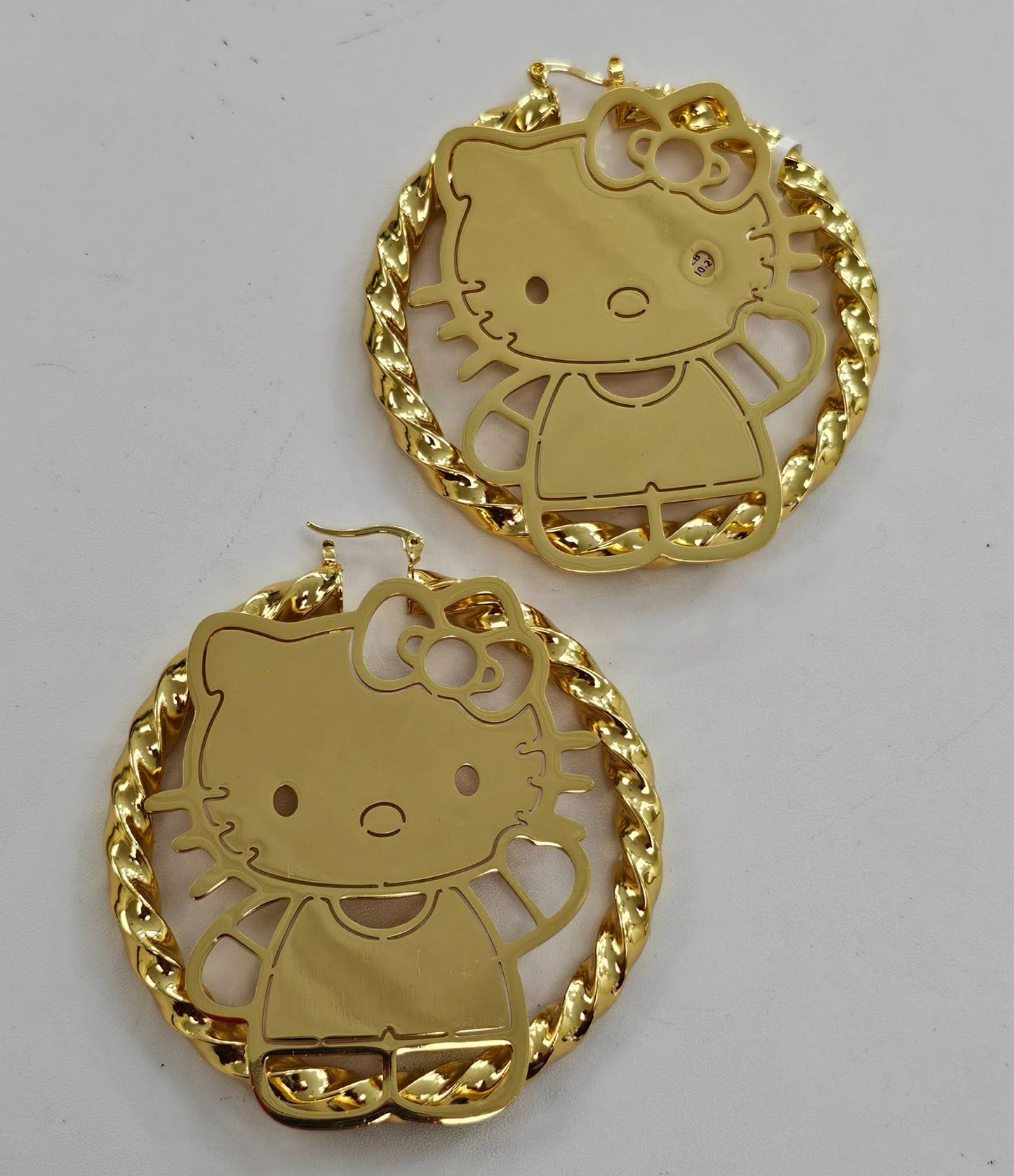 Large Kitty Hoop Earrings