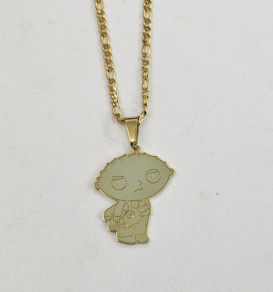 Rude Baby Pendant With Chain