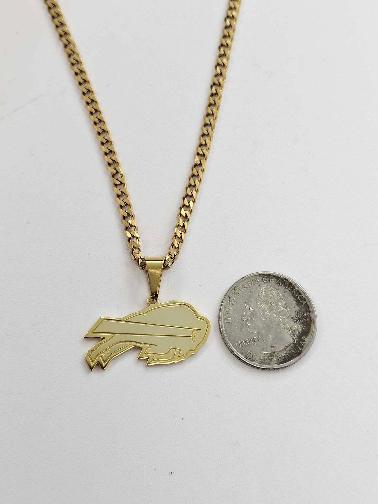 Buffalo Pendant With Chain