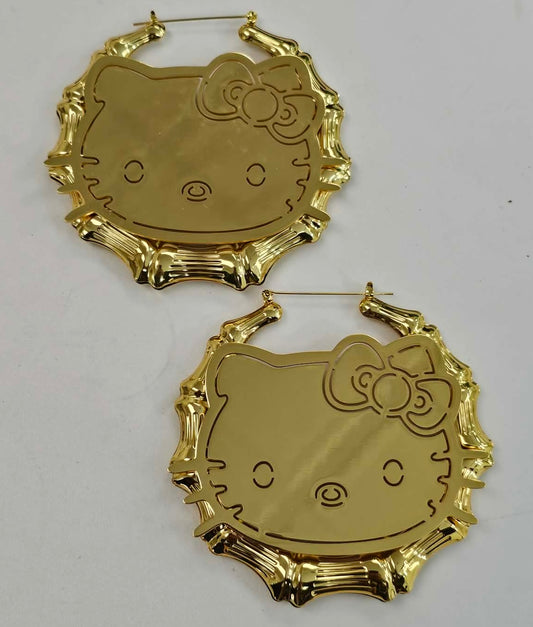 Extra Large Kitty Hoop Earrings