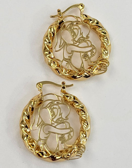 Medium Bunny Hoop Earrings