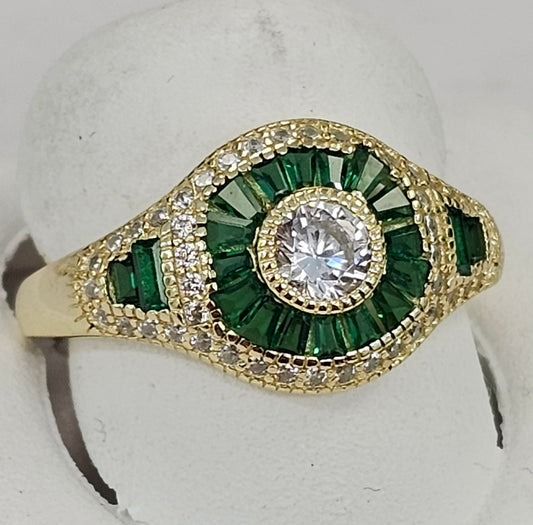 Silver Ring With Cubic Zirconias