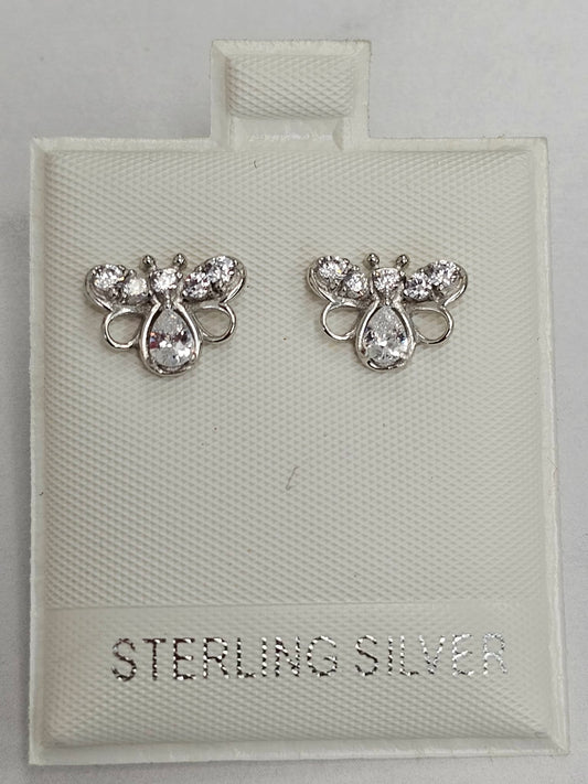 Silver Butterfly Earrings