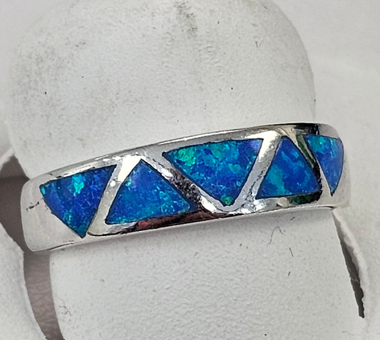 Silver & Opal Ring Band