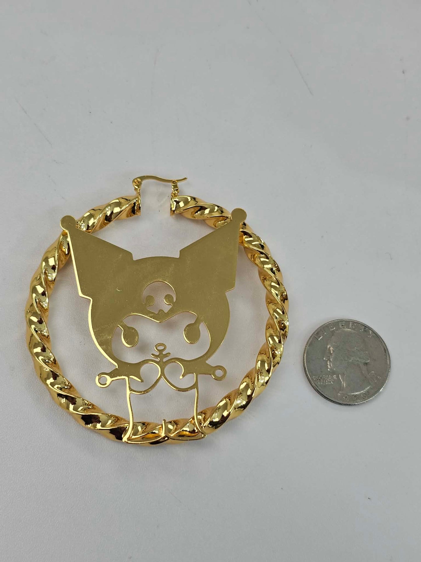 Large Kitty Hoop Earrings