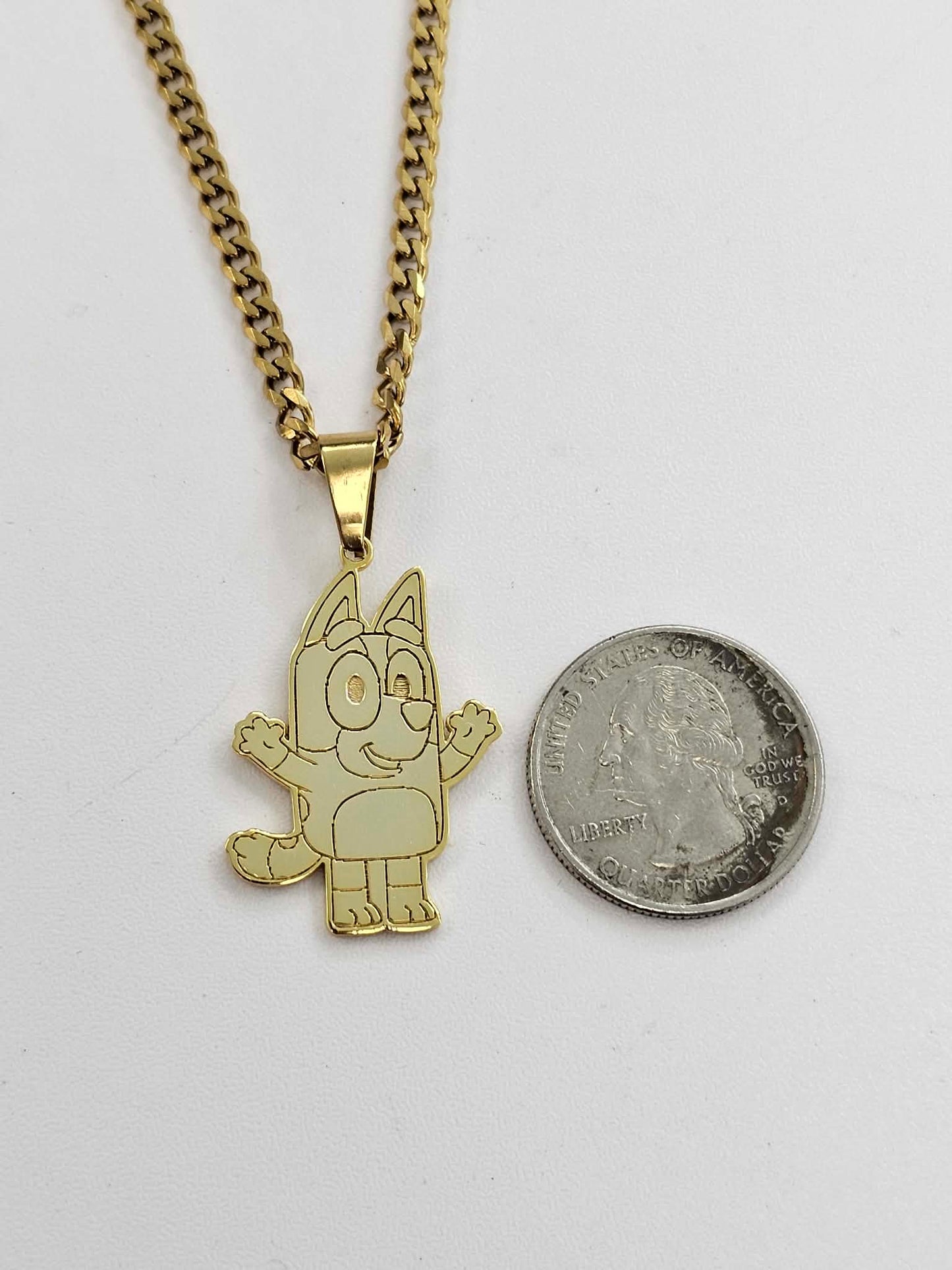 Puppy Pendant With Necklace