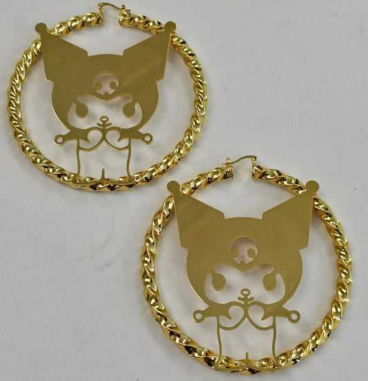 Extra Large Kitty Hoop Earrings