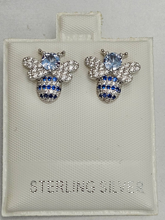 Silver Bee Earrings