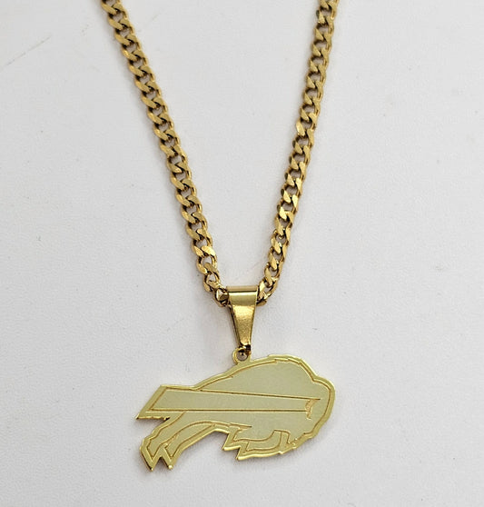 Buffalo Pendant With Chain