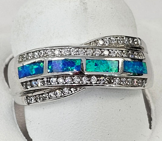 Silver & Opal Band
