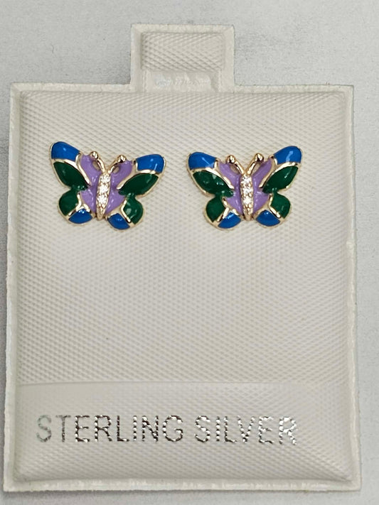 Silver Butterfly Earrings