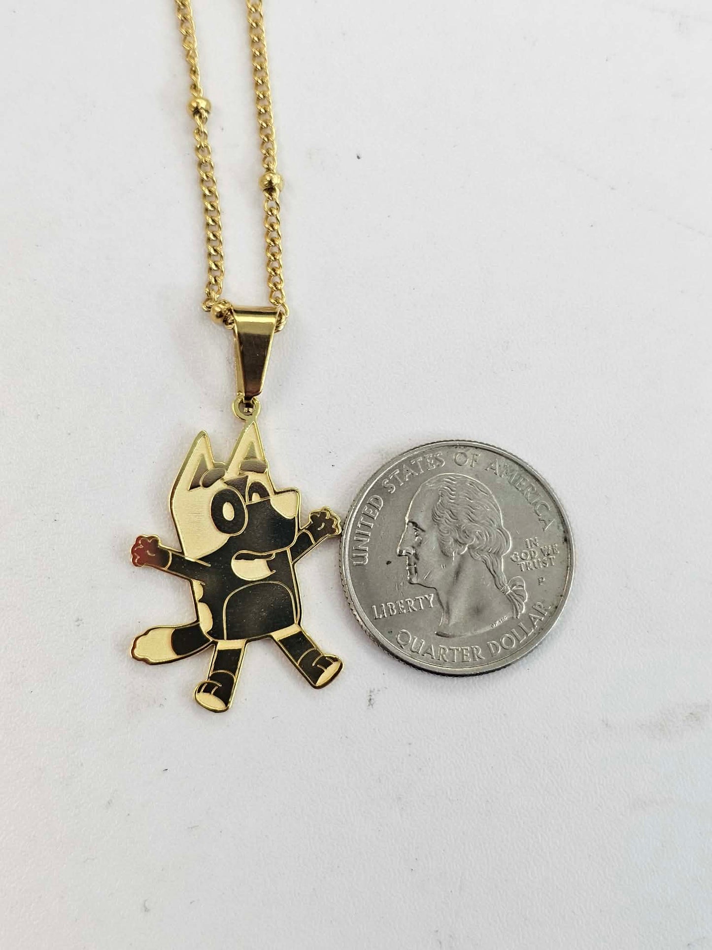 Puppy Pendant With Chain