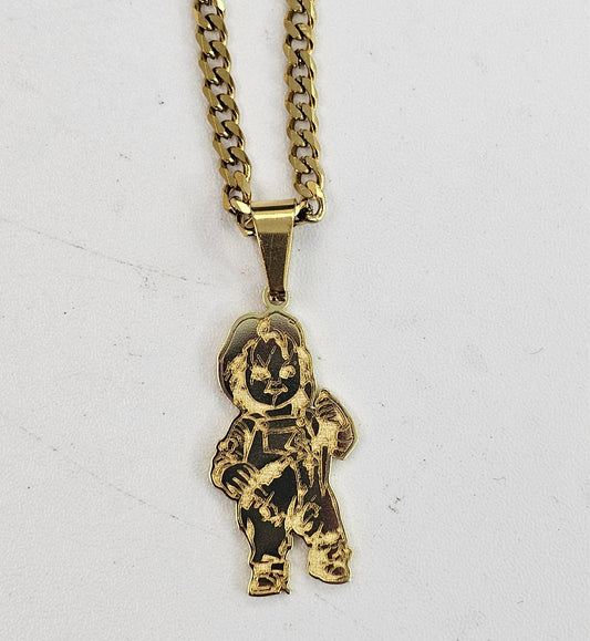 Evil Doll Pendant With Chain
