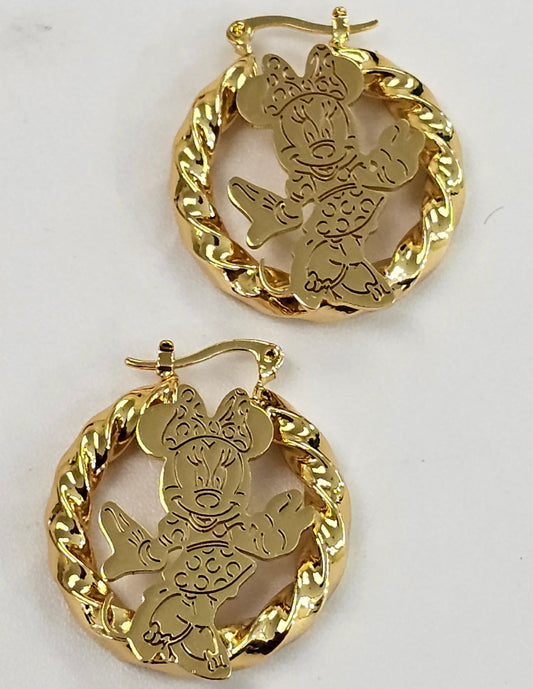Small Mouse Hoop Earrings