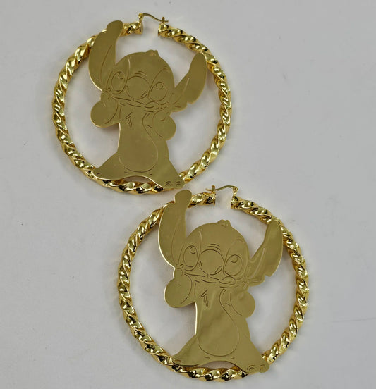Extra Large Stich Hoop Earrings