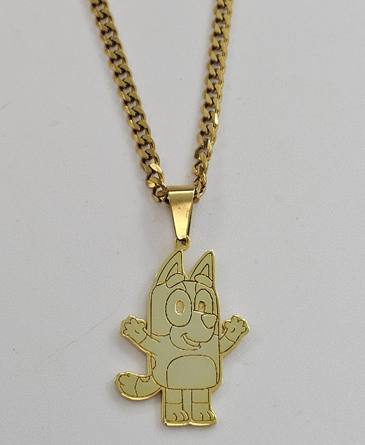Puppy Pendant With Necklace