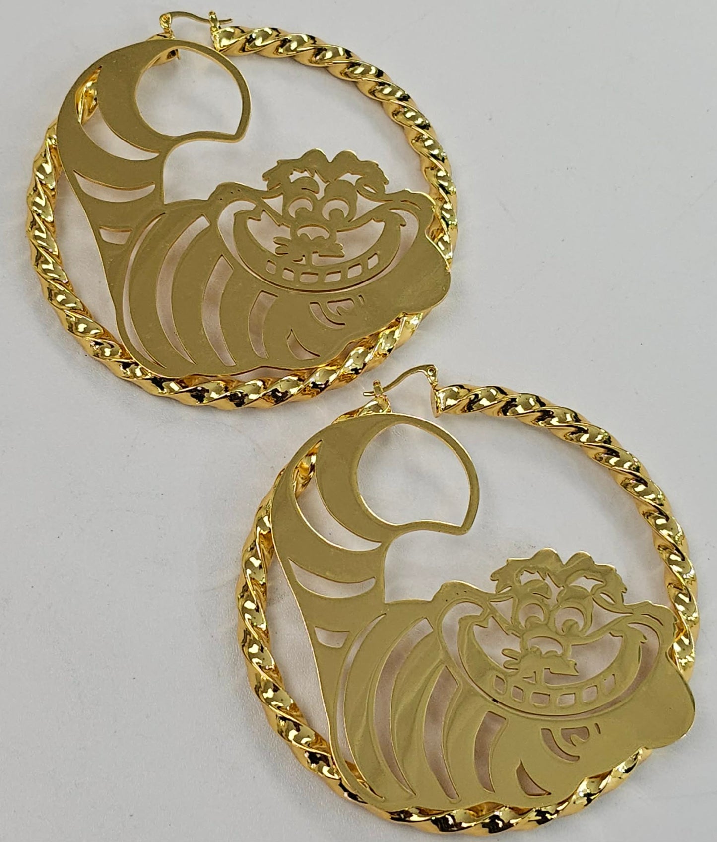 Extra Large Cat Hoop Earrings