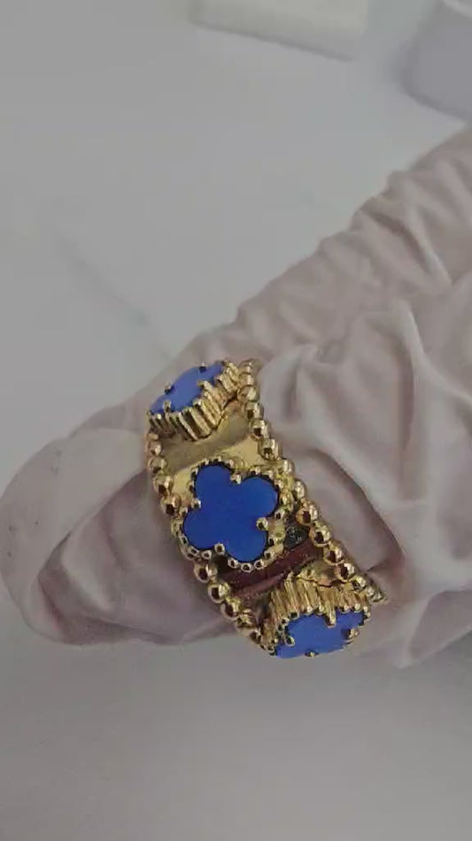 10kt Gold Blue Cover Band